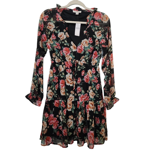 American Eagle Floral Chifon Mini Dress - Picture 2 of 8
